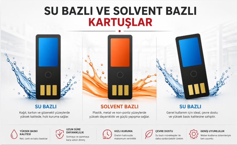 Su Bazli Ve Solvent Bazli Kartuslar